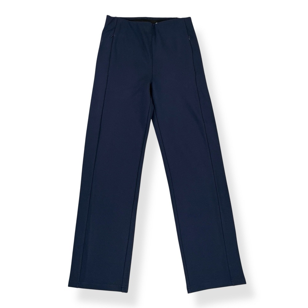 Betabrand Pants Women Small Bootcut Ponte Pull On Dark Blue Stretch W1680